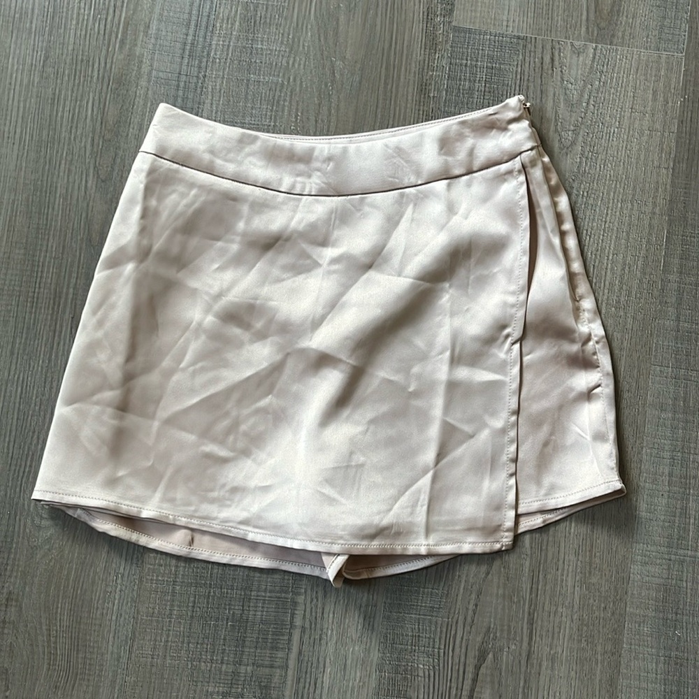 Champagne Silk Skort